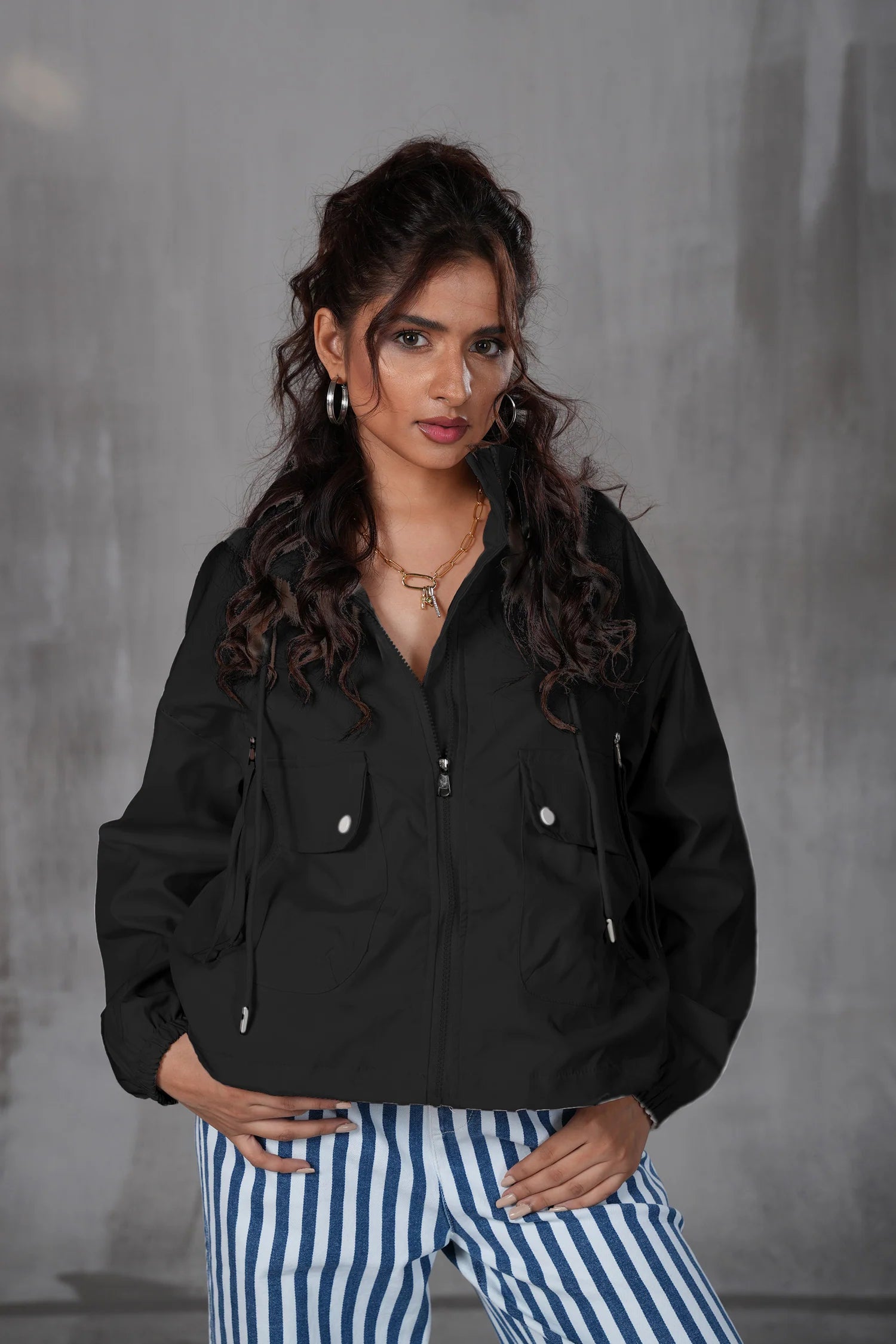 Trending luxe double Pocket style Jacket