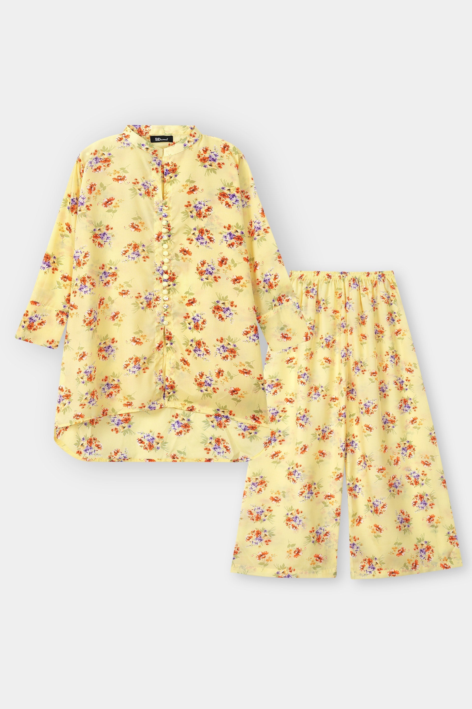 Floral Co-Ord Set | Yellow Co-Ord Set | Cherry Chics