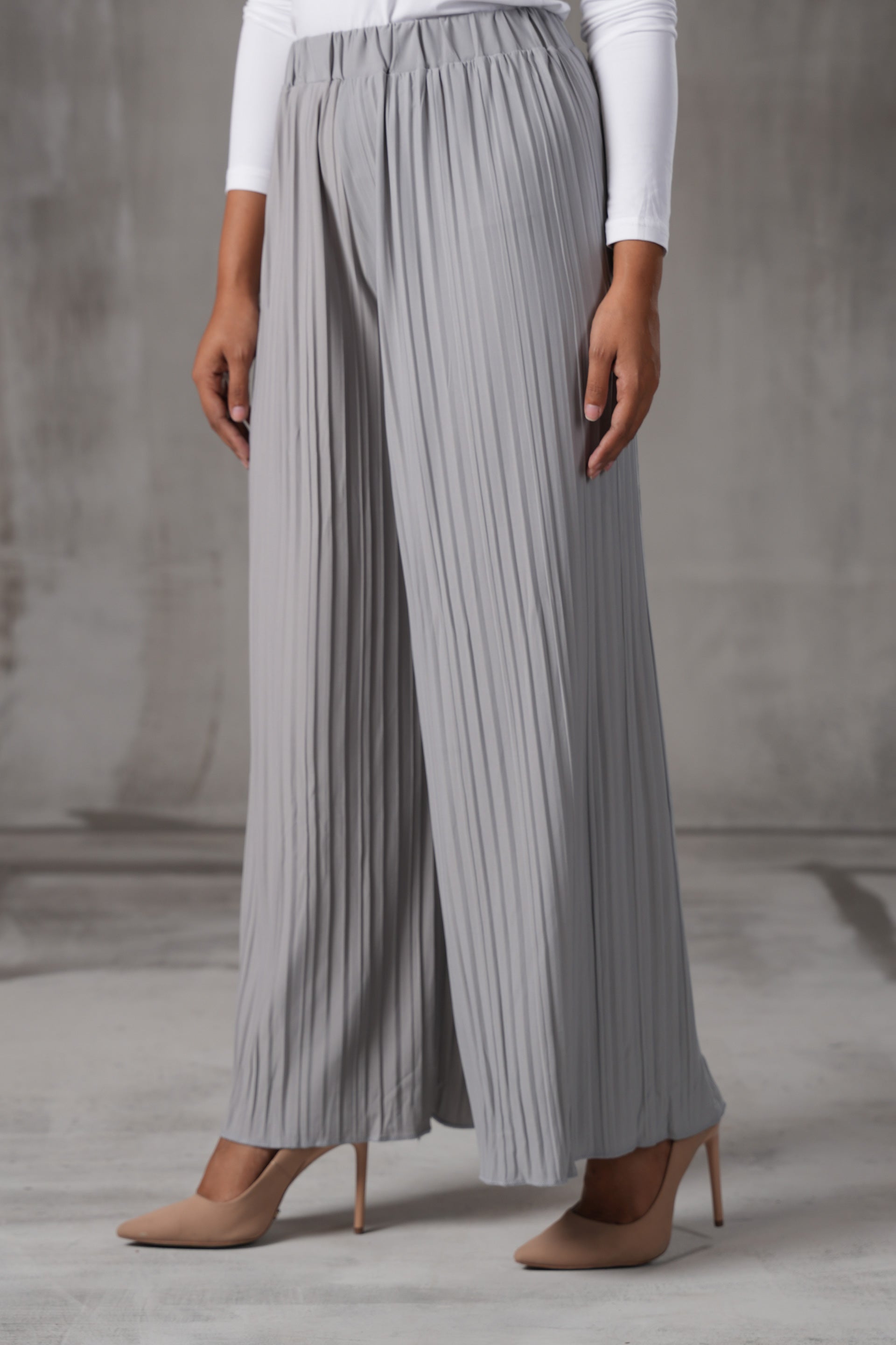 Premium Pleated Wide-Leg Plazzo