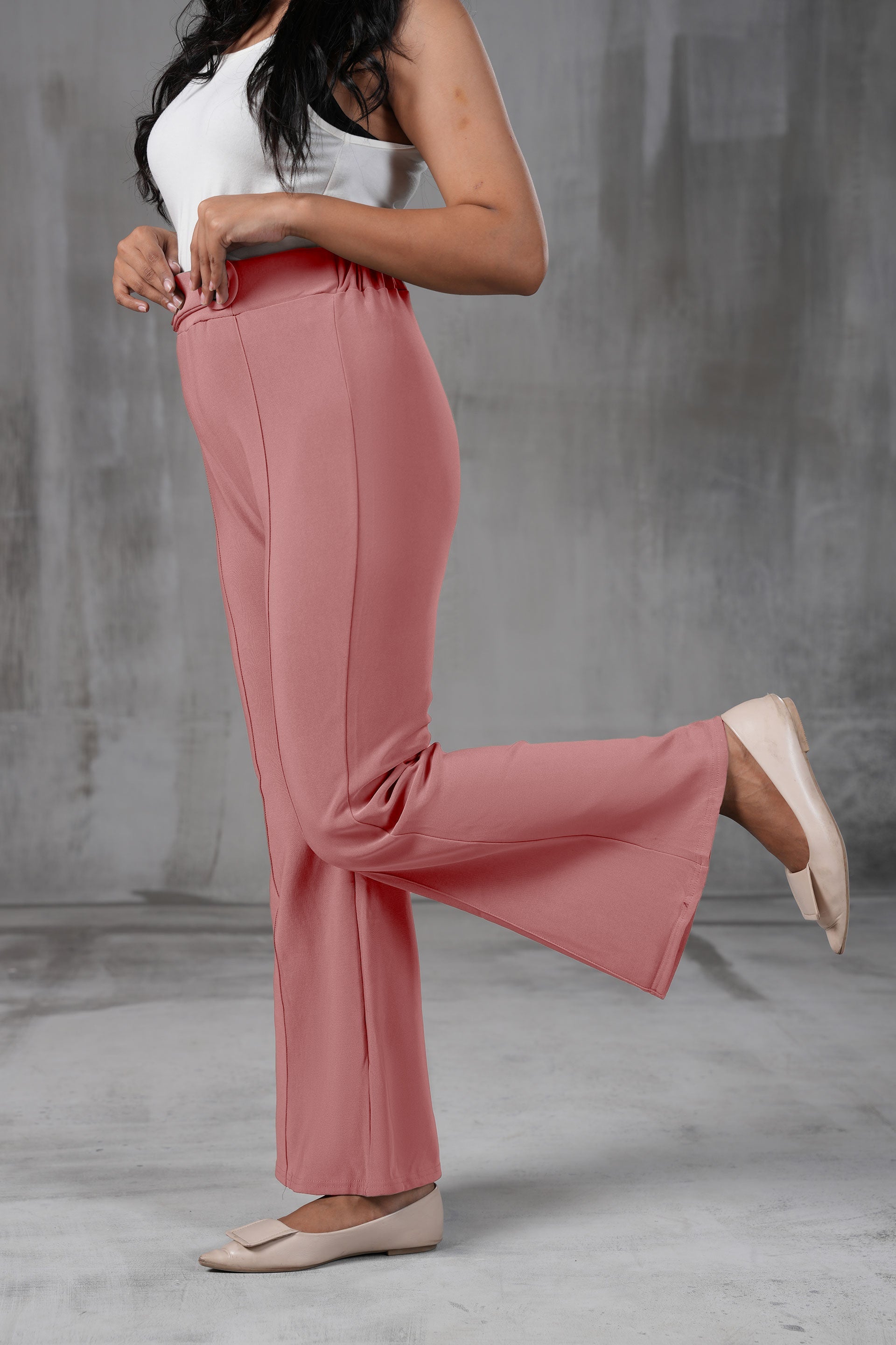 High-Waist Belted Trousers